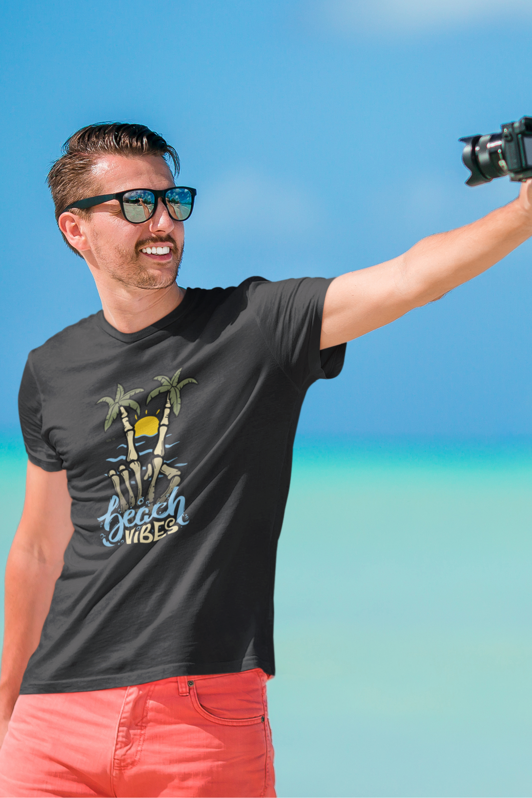 Beach Vibes Printed T-Shirt For Men - WowWaves - 7