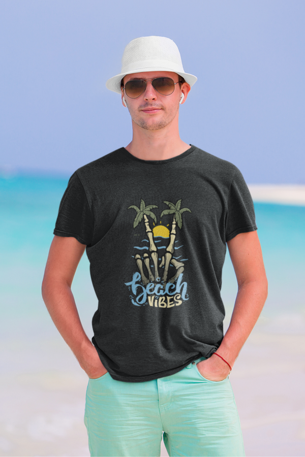 Beach Vibes Printed T-Shirt For Men - WowWaves