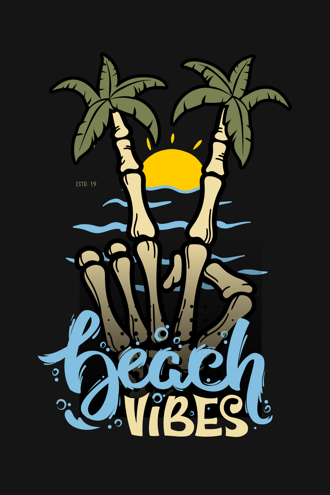 Beach Vibes Printed T-Shirt For Men - WowWaves - 1