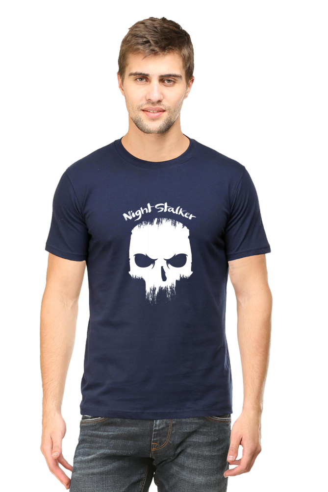 Skull Night Stalker Printed T Shirt For Men - WowWaves - 7