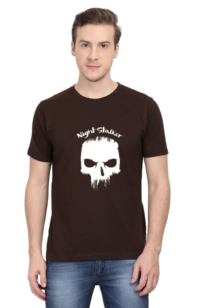Skull Night Stalker Printed T Shirt For Men - WowWaves - 9