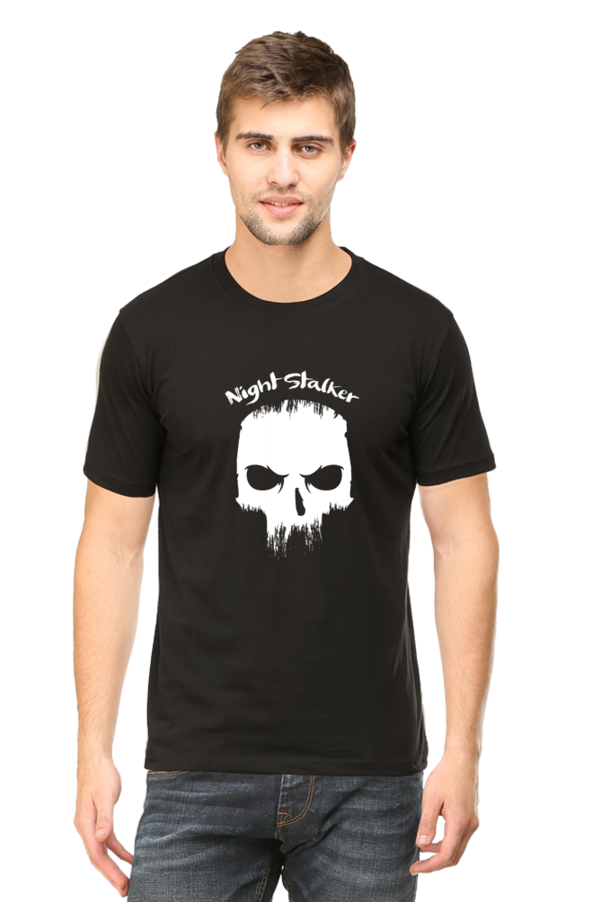 Skull Night Stalker Printed T Shirt For Men - WowWaves - 8