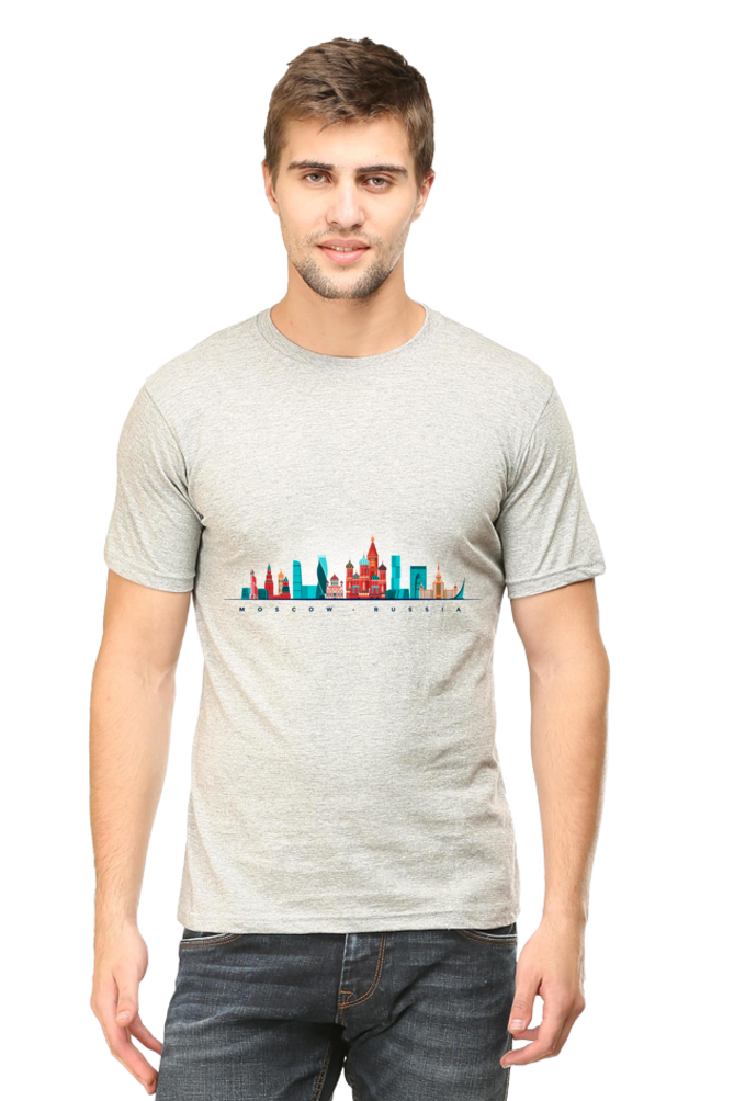 Moscow Skyline Printed T-Shirt For Men - WowWaves - 11