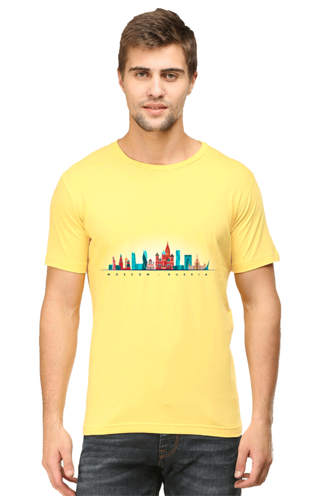 Moscow Skyline Printed T-Shirt For Men - WowWaves - 9