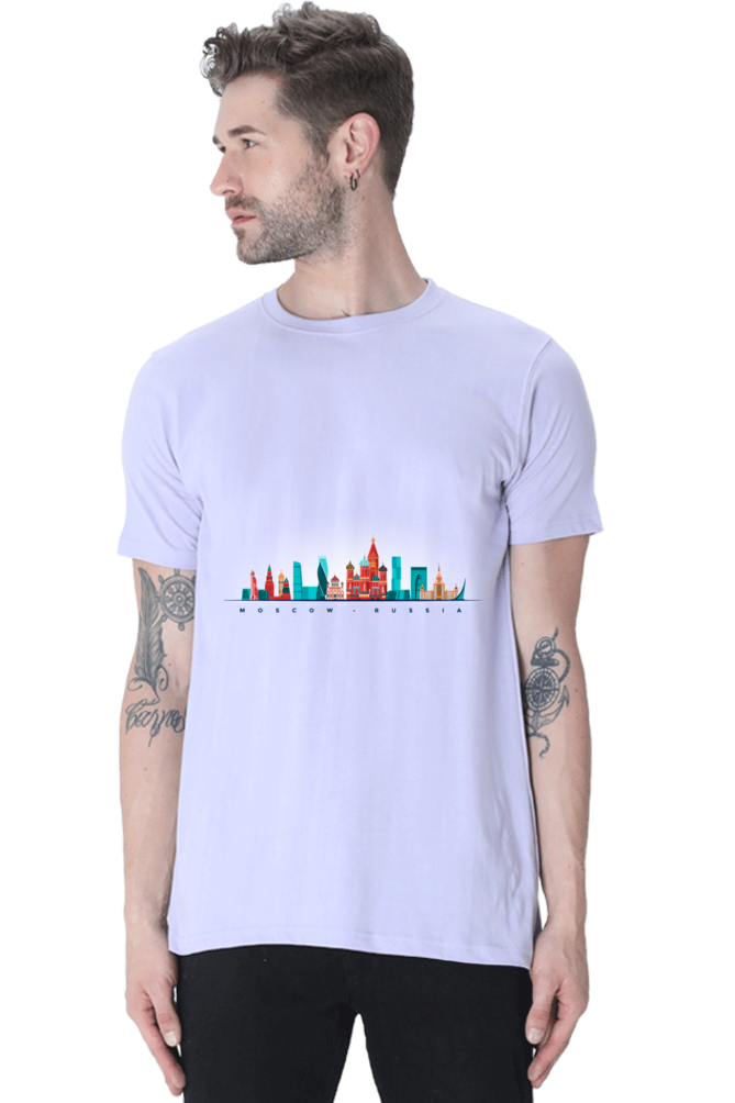 Moscow Skyline Printed T-Shirt For Men - WowWaves - 12
