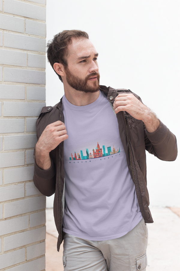 Moscow Skyline Printed T-Shirt For Men - WowWaves