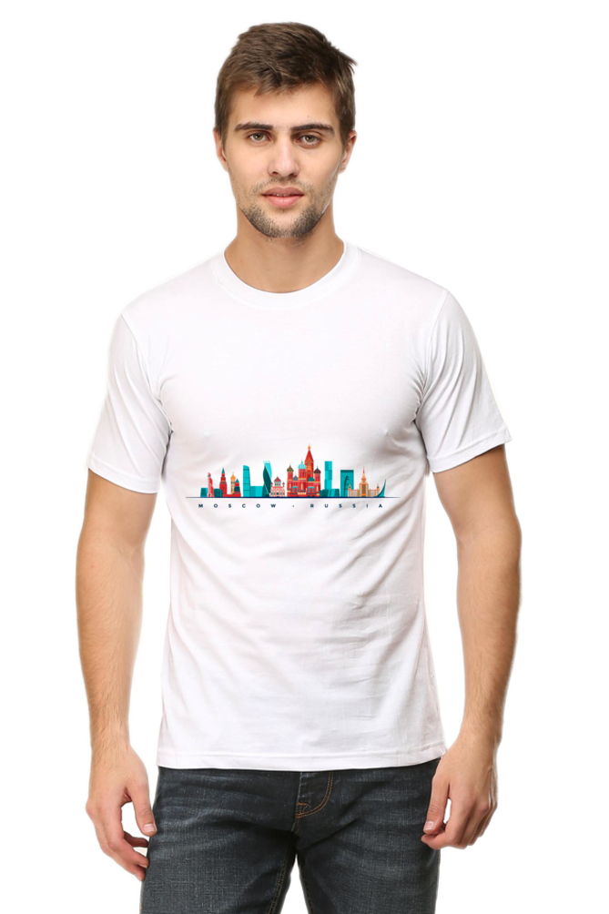 Moscow Skyline Printed T-Shirt For Men - WowWaves - 8