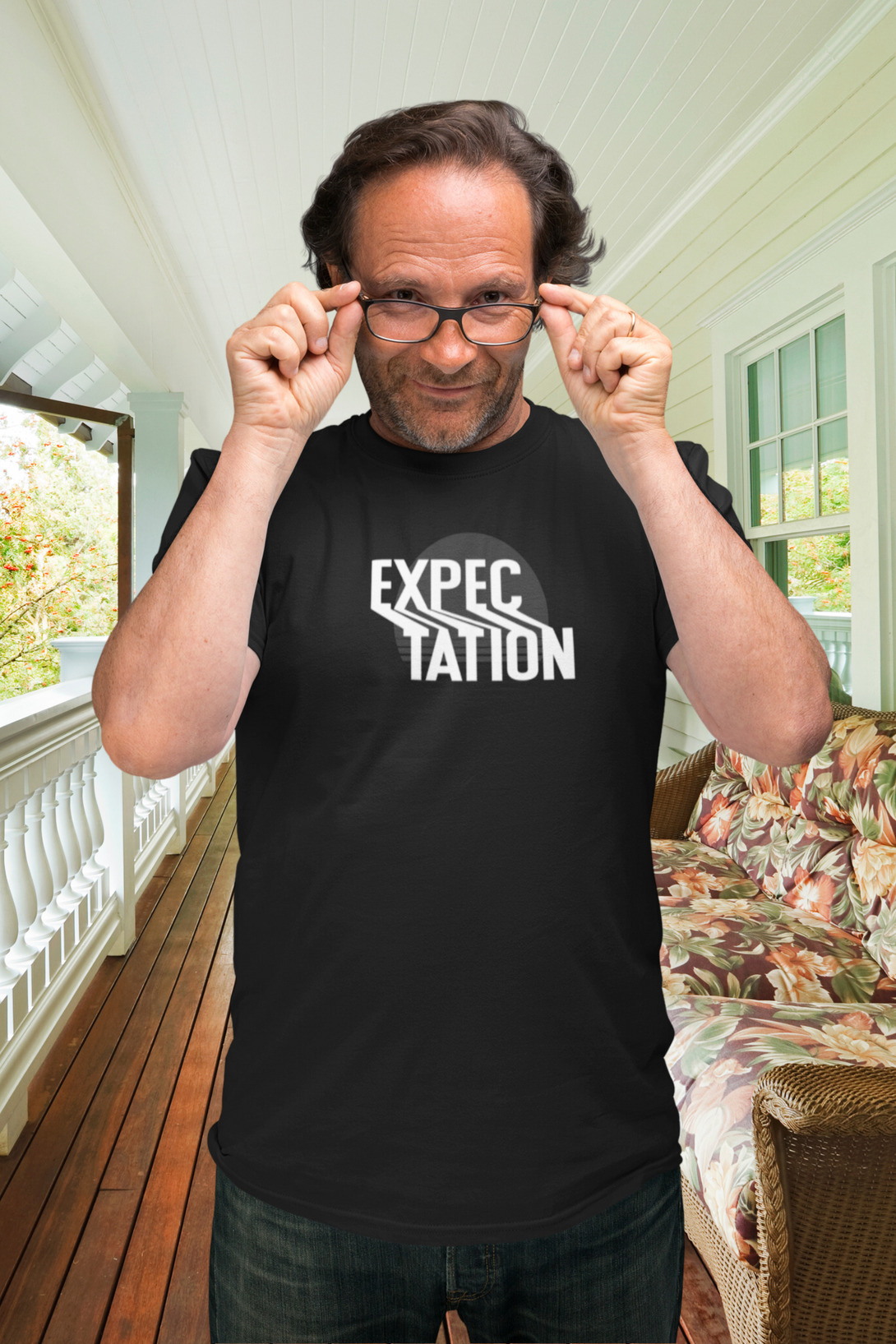 Expectation Typography Design Printed T-Shirt For Men - WowWaves - 7