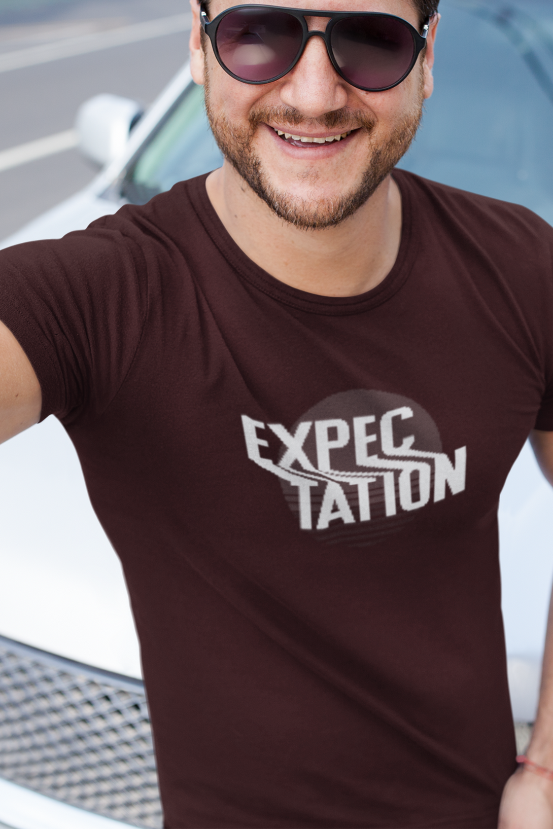Expectation Typography Design Printed T-Shirt For Men - WowWaves - 3