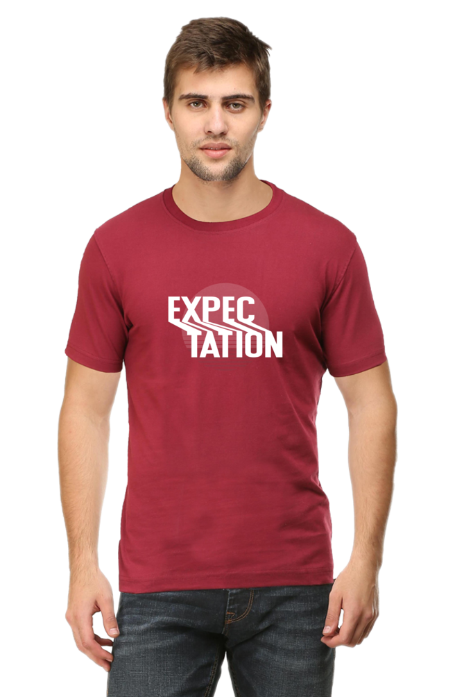 Expectation Typography Design Printed T-Shirt For Men - WowWaves - 11