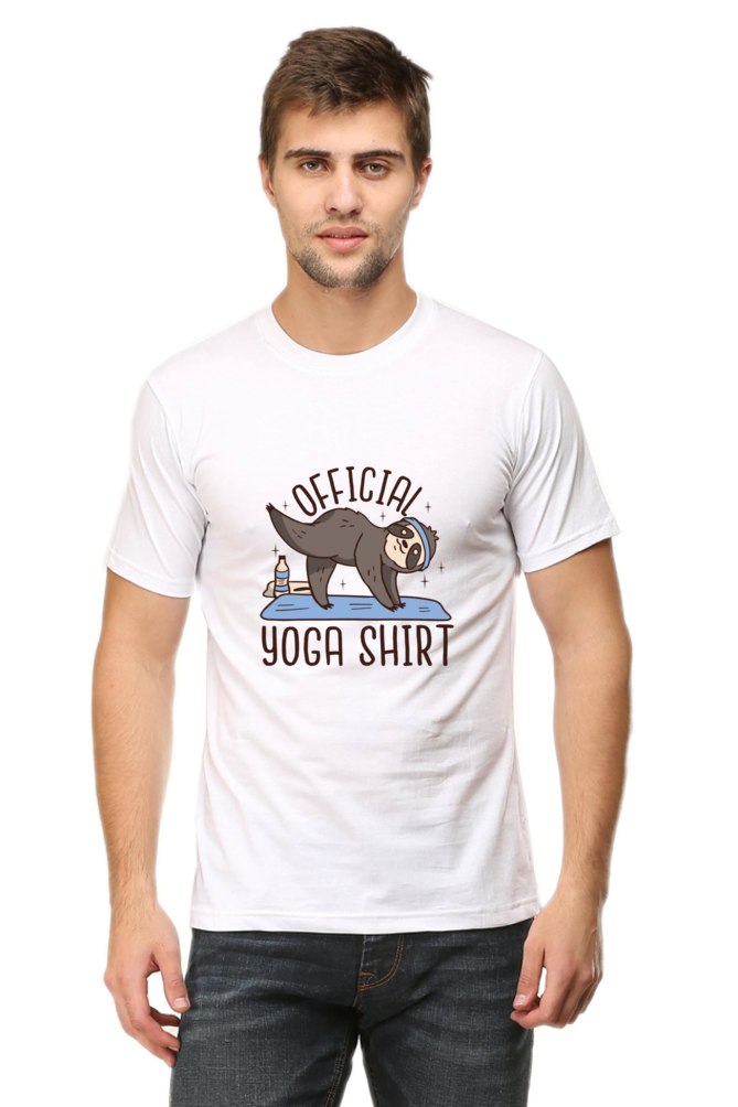 Official Yoga Sloth Printed T-Shirt For Men - WowWaves - 8