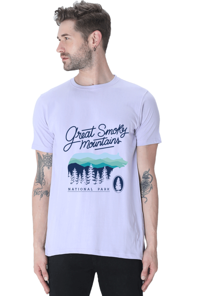 Smoky Summit Printed T-Shirt For Men - WowWaves - 9
