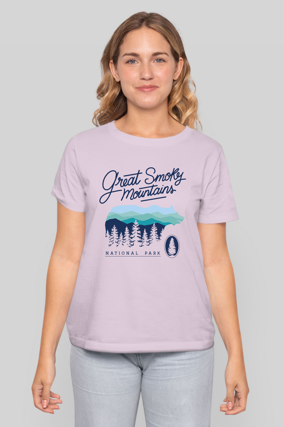 Smoky Summit Printed T-Shirt For Women - WowWaves - 8