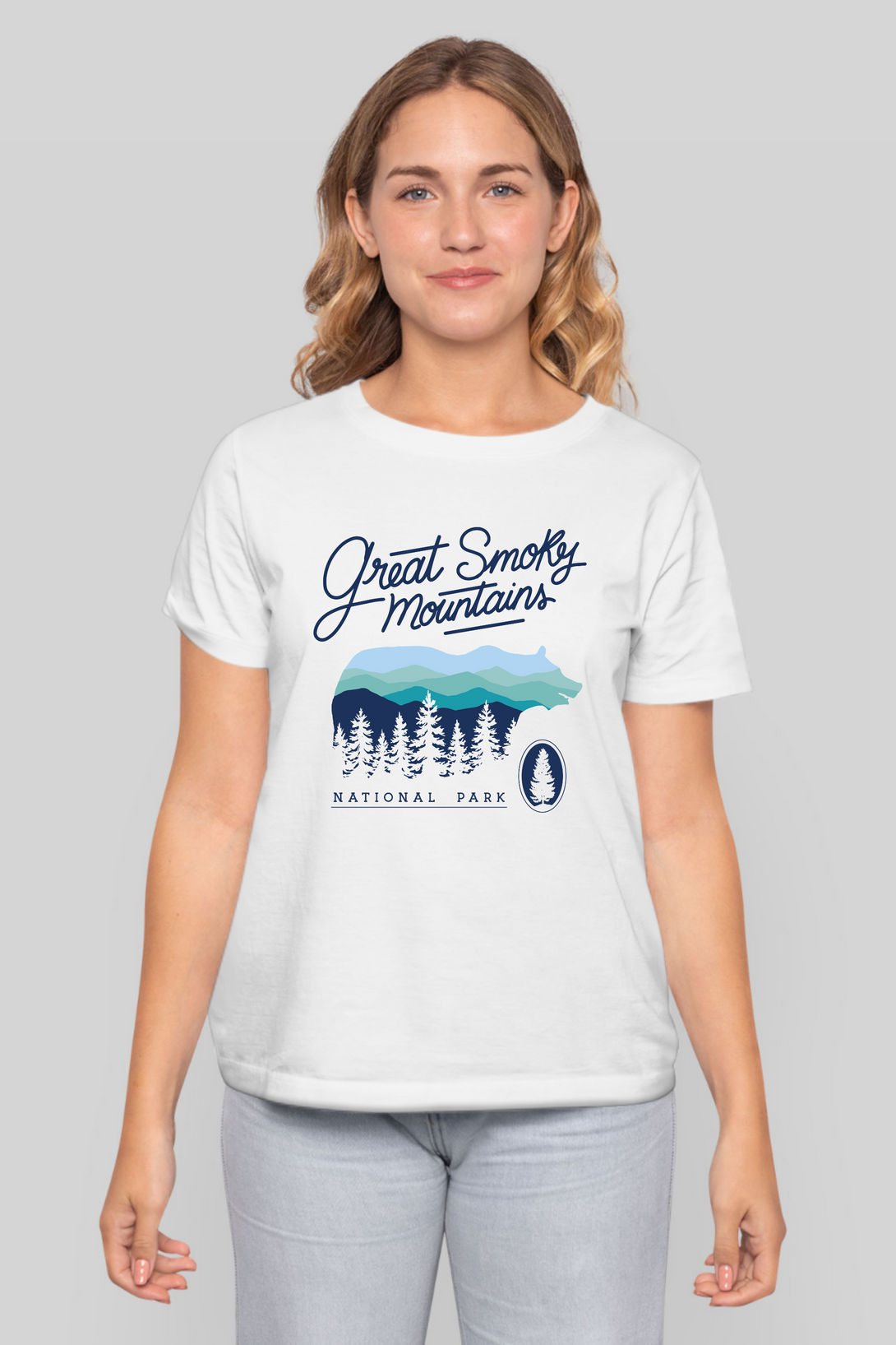 Smoky Summit Printed T-Shirt For Women - WowWaves - 7