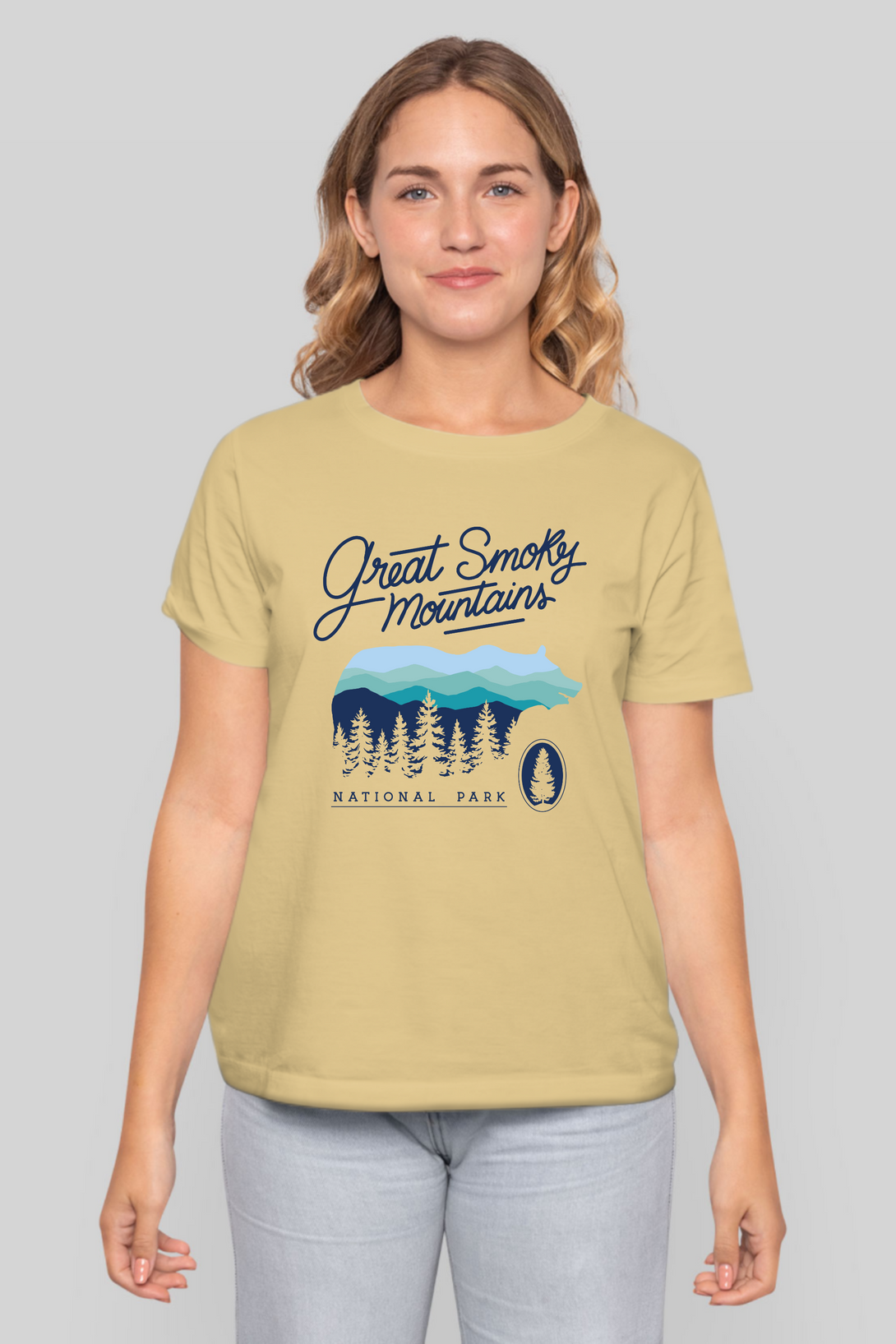 Smoky Summit Printed T-Shirt For Women - WowWaves - 10