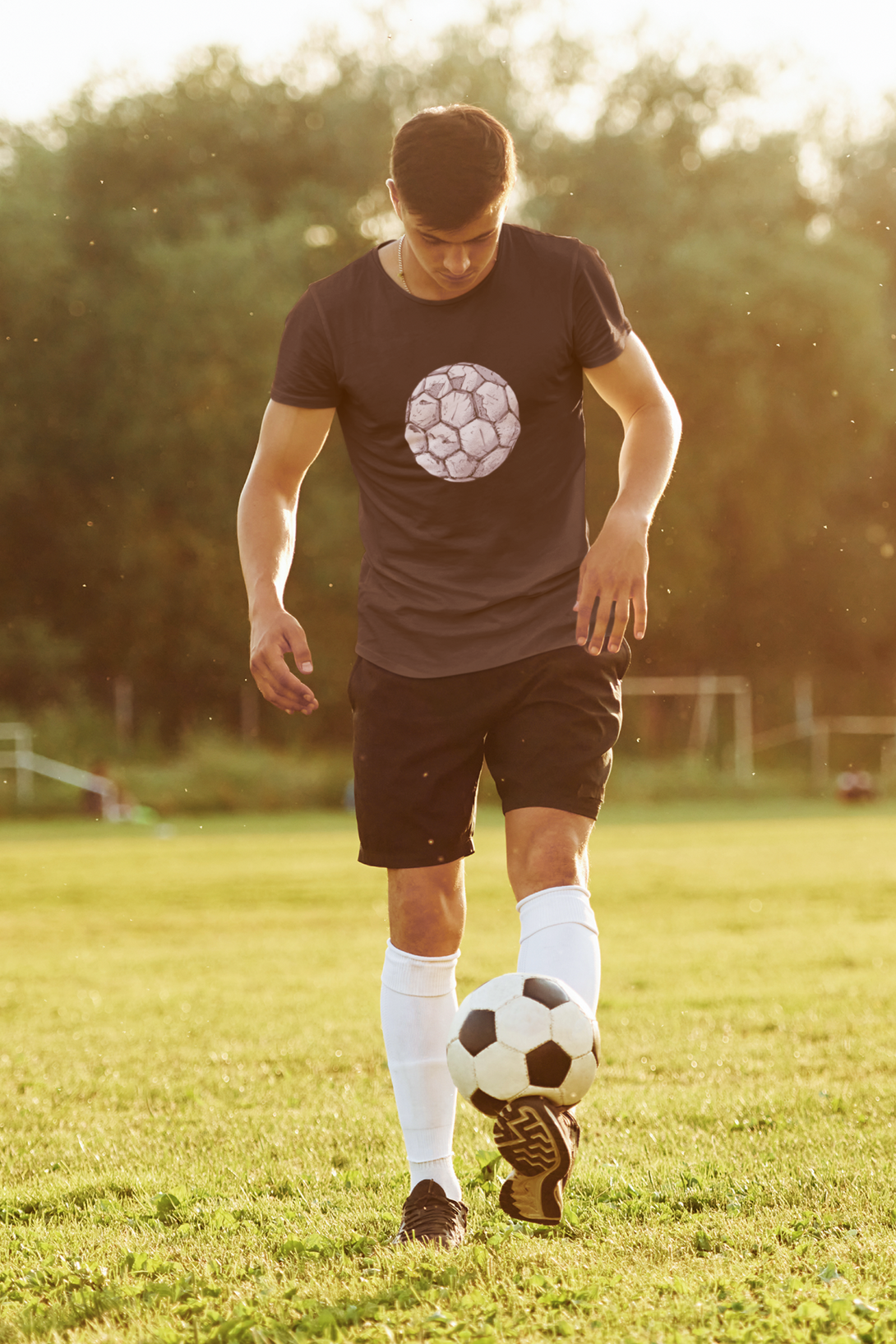 Soccer Ball Printed T-Shirt For Men - WowWaves - 4