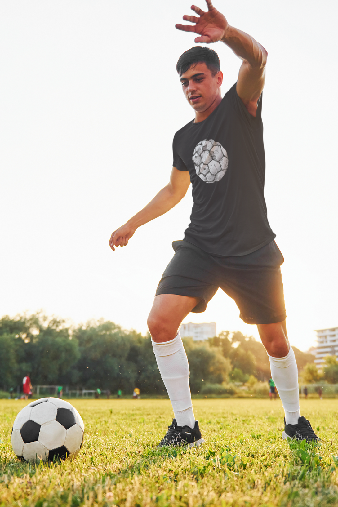 Soccer Ball Printed T-Shirt For Men - WowWaves - 3