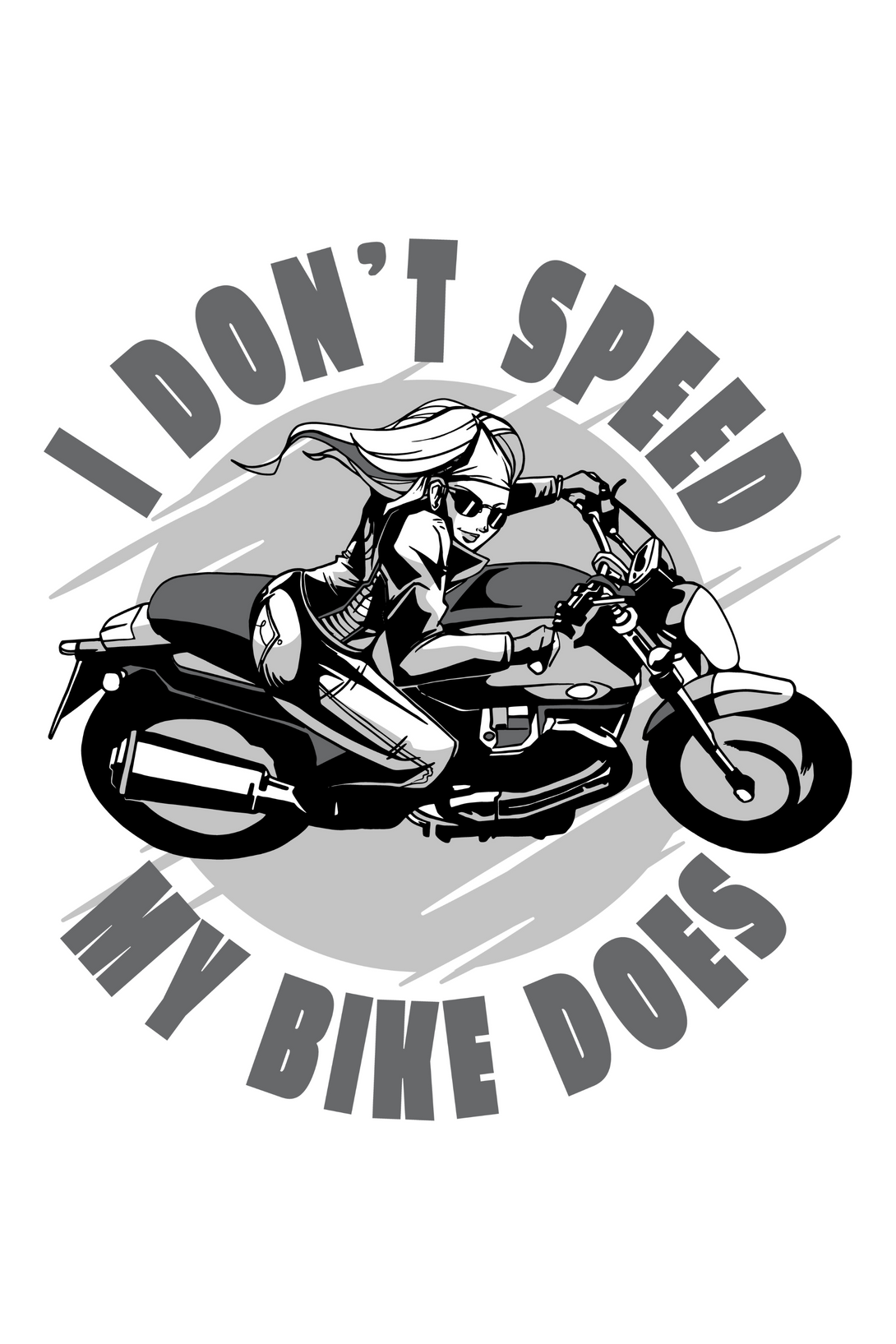 Speed Bike Printed T-Shirt For Women - WowWaves - 1