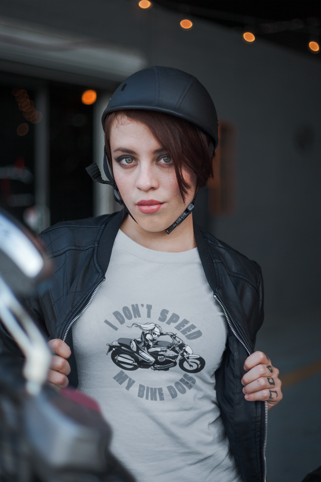 Speed Bike Printed T-Shirt For Women - WowWaves - 4