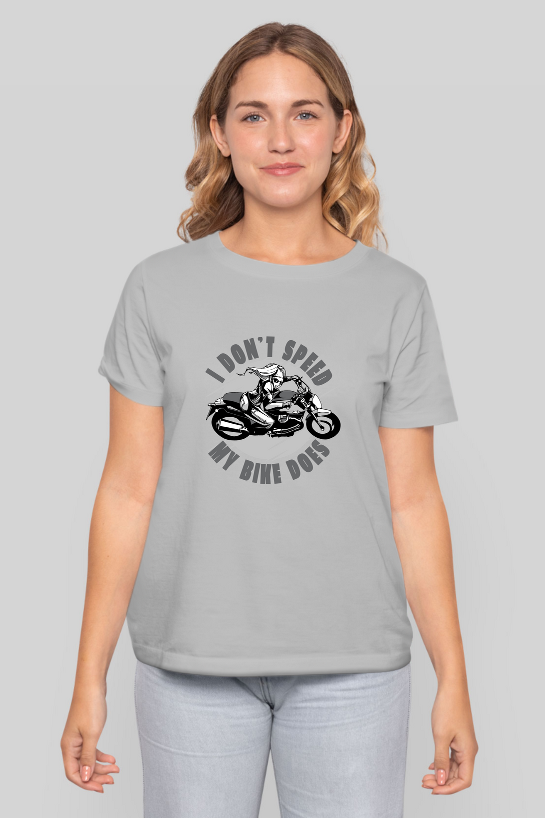 Speed Bike Printed T-Shirt For Women - WowWaves - 9
