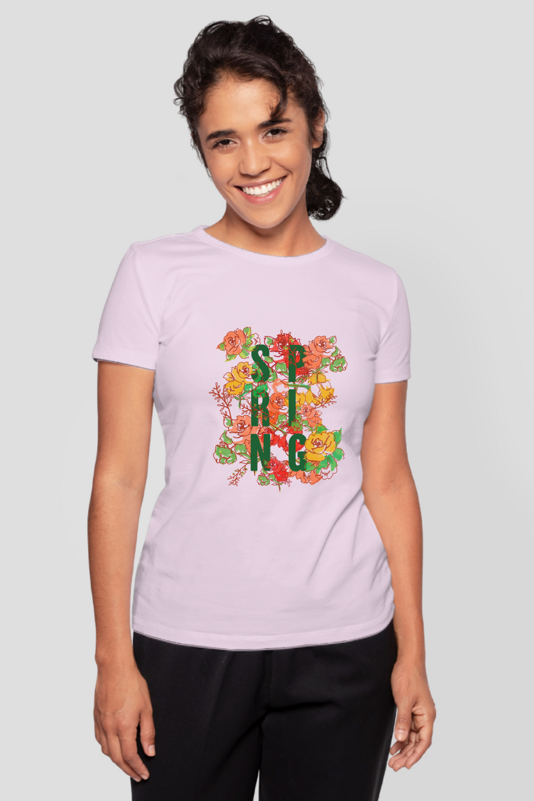 Spring Vibes Printed T-Shirt For Women - WowWaves - 13