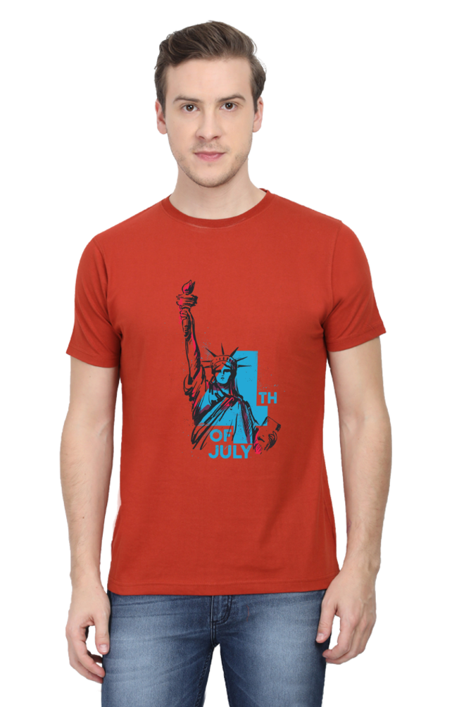 Statue Of Liberty Vintage Printed T-Shirt For Men - WowWaves - 9
