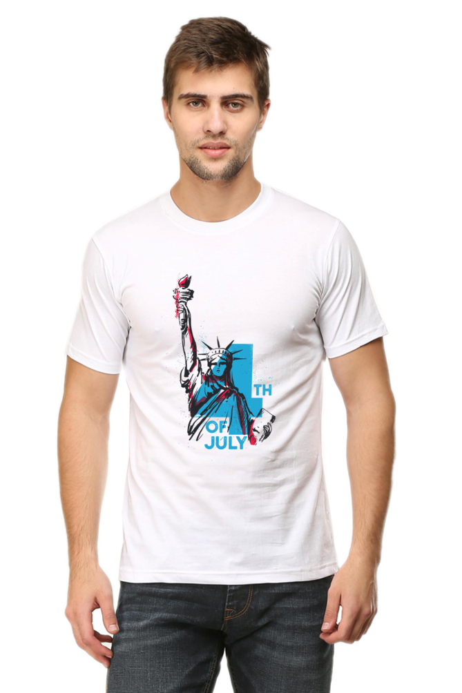 Statue Of Liberty Vintage Printed T-Shirt For Men - WowWaves - 8