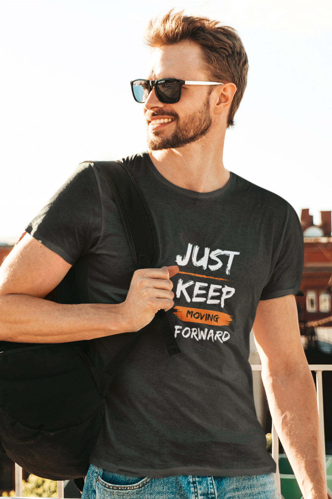 Keep Moving Forward Printed T-Shirt For Men - WowWaves - 6