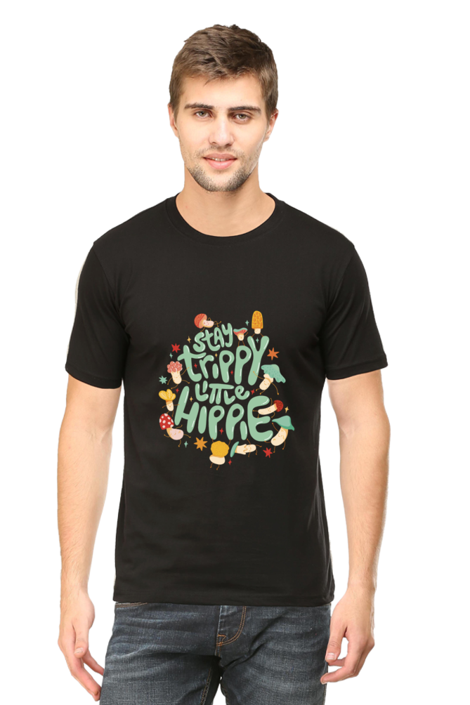 Stay Trippy Little Hippie Printed T-Shirt For Men - WowWaves - 13