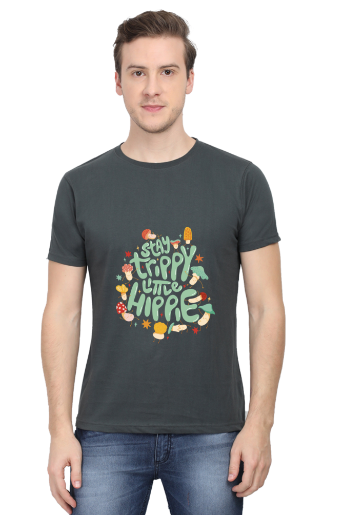 Stay Trippy Little Hippie Printed T-Shirt For Men - WowWaves - 12