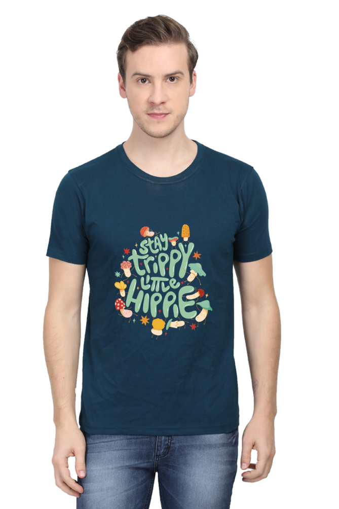 Stay Trippy Little Hippie Printed T-Shirt For Men - WowWaves - 11