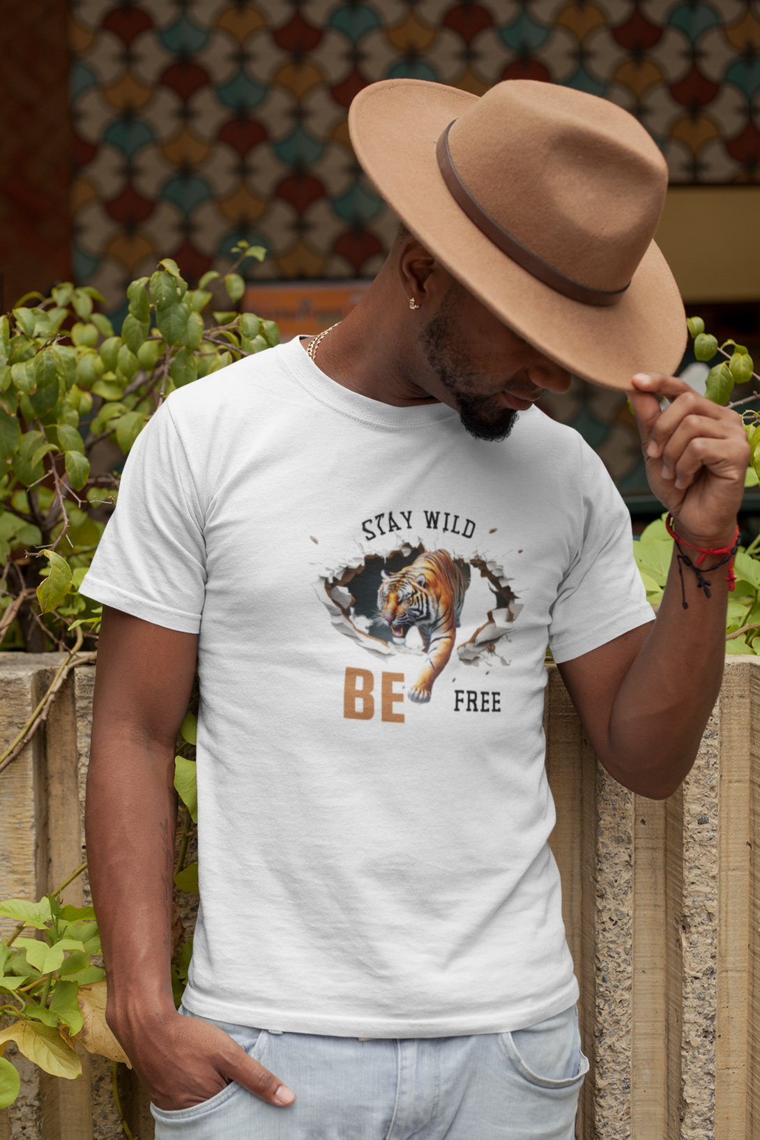 Stay Wild And Be Free Printed T-Shirt For Men - WowWaves - 5