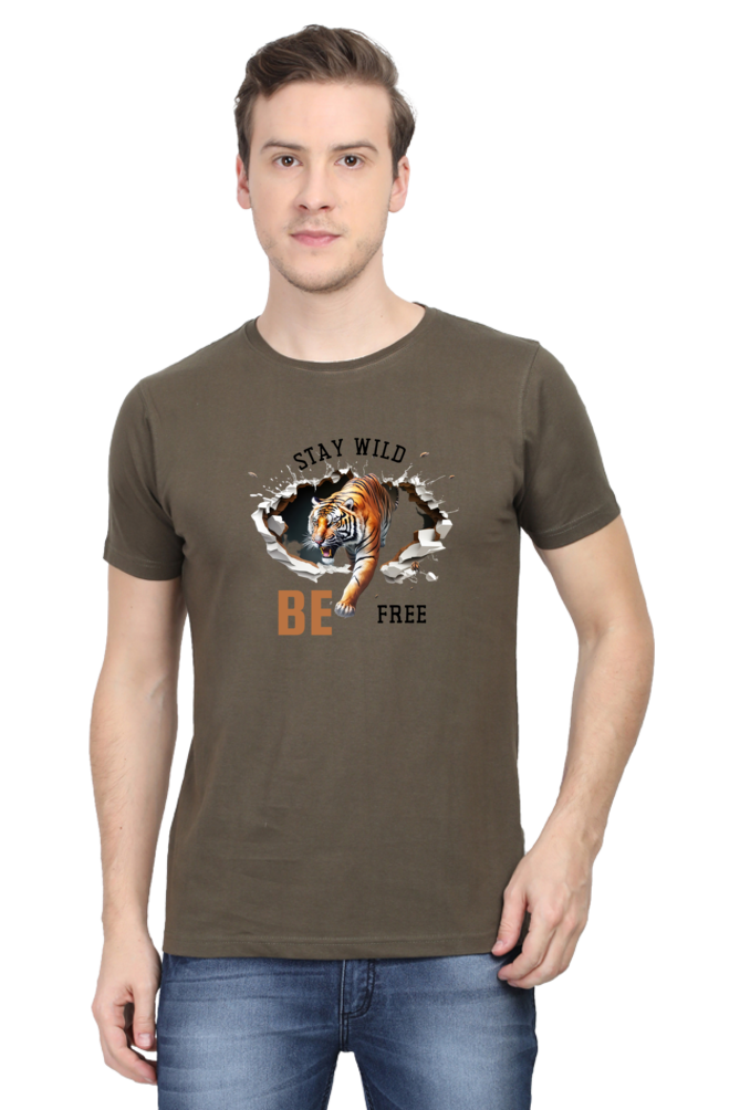 Stay Wild And Be Free Printed T-Shirt For Men - WowWaves - 8
