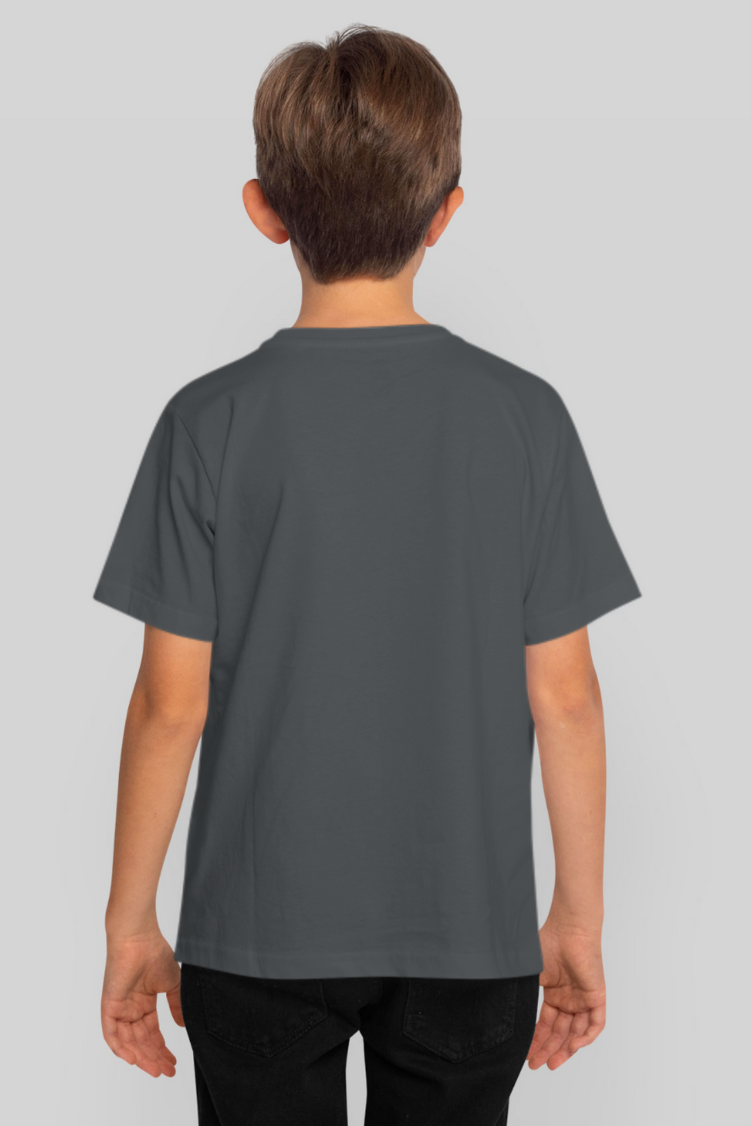 Steel Grey T-Shirt For Boy - WowWaves - 2