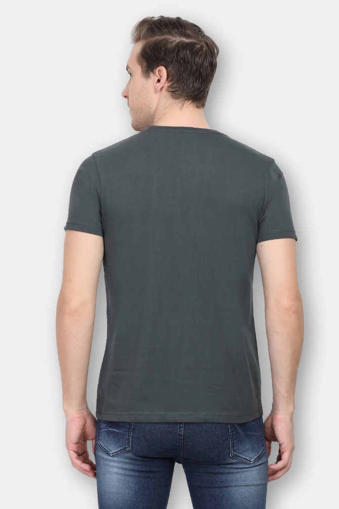 Steel Grey T-Shirt For Men - WowWaves - 6