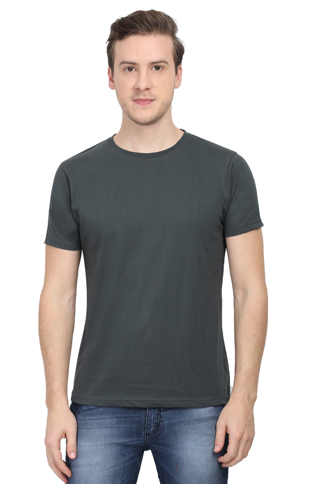 Steel Grey T-Shirt For Men - WowWaves - 3