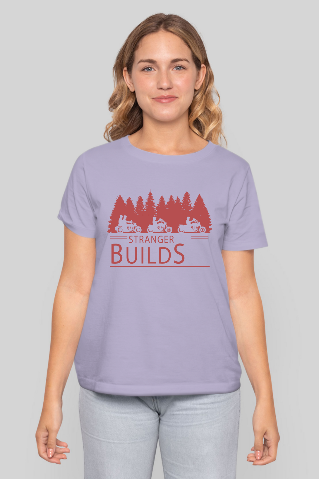 Stranger Builds Printed T-Shirt For Women - WowWaves - 9