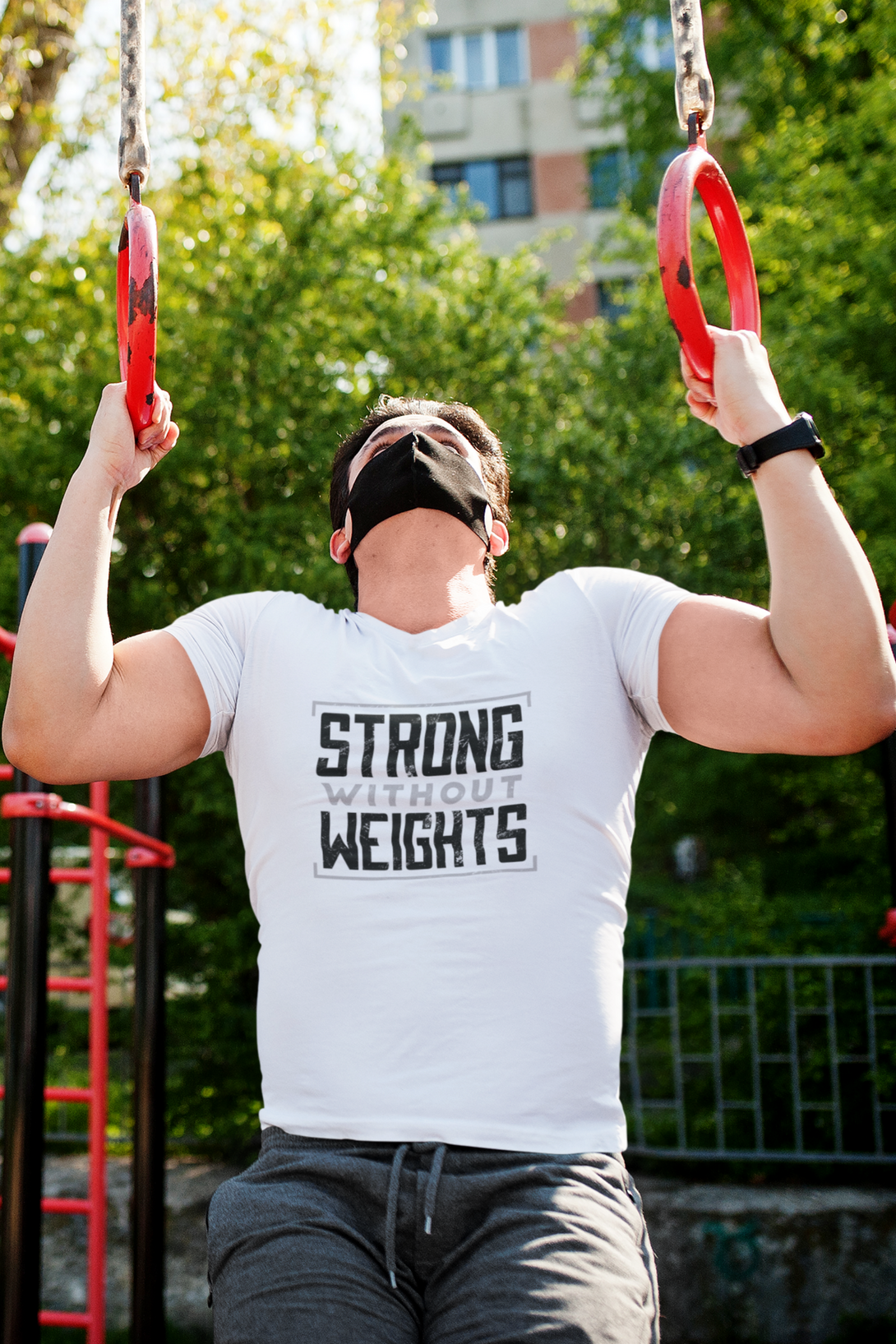 Strong Without Weights Printed T-Shirt For Men - WowWaves - 3