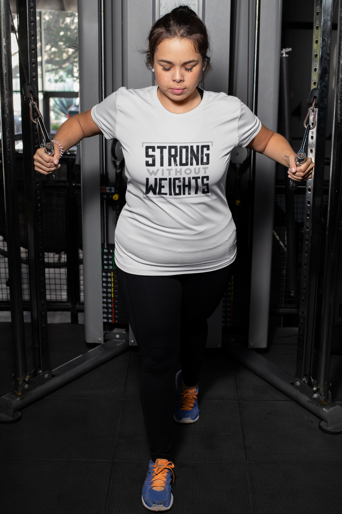 Strong Without Weights Printed T-Shirt For Women - WowWaves - 6