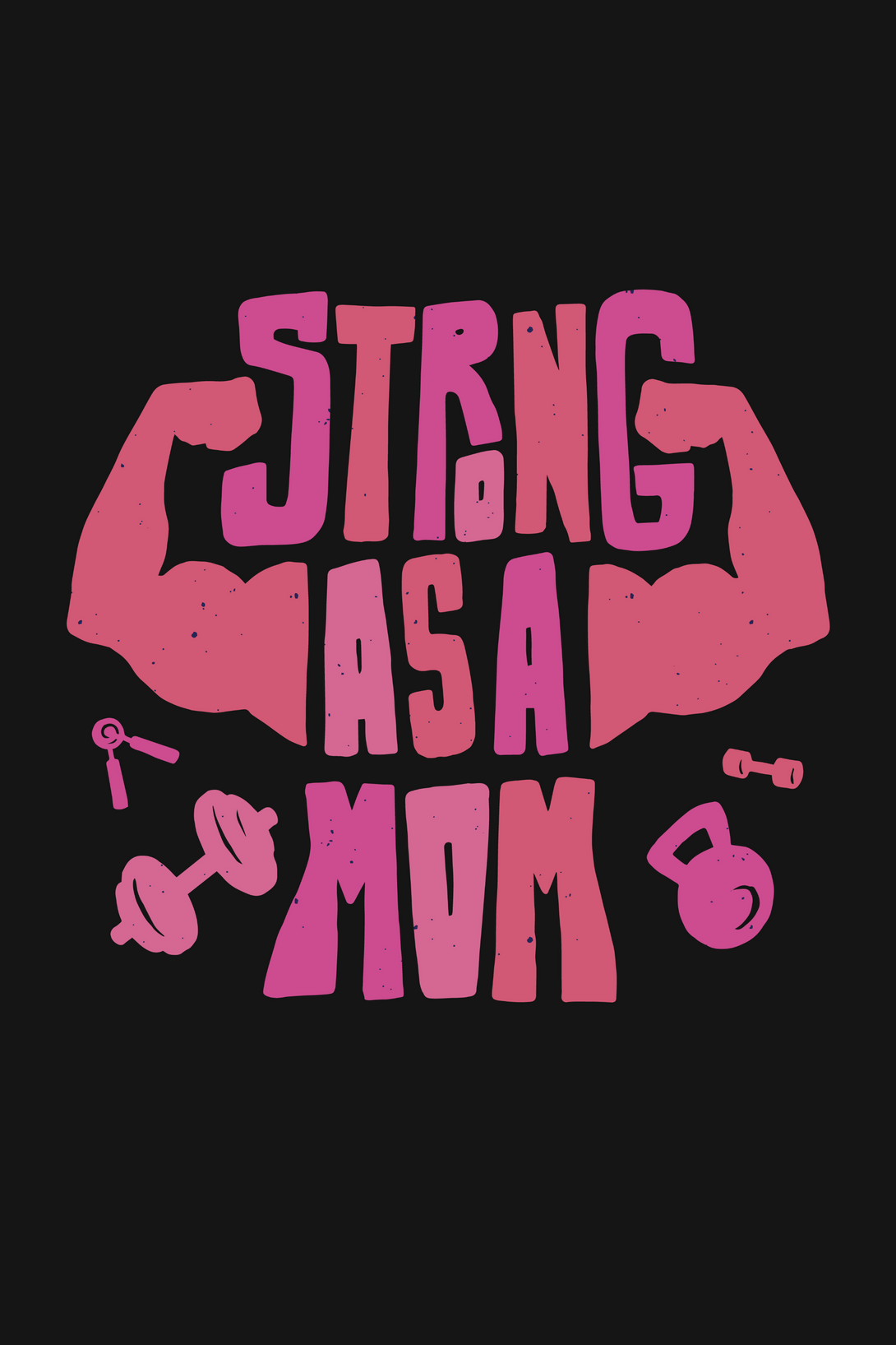 Strong Mom Gym Printed Oversized T-Shirt For Women - WowWaves - 1