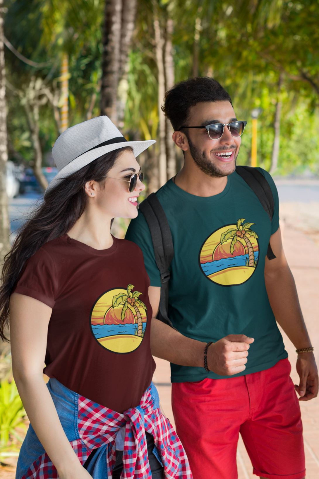 Summer Beach Sunset Printed T-Shirt For Men - WowWaves - 6