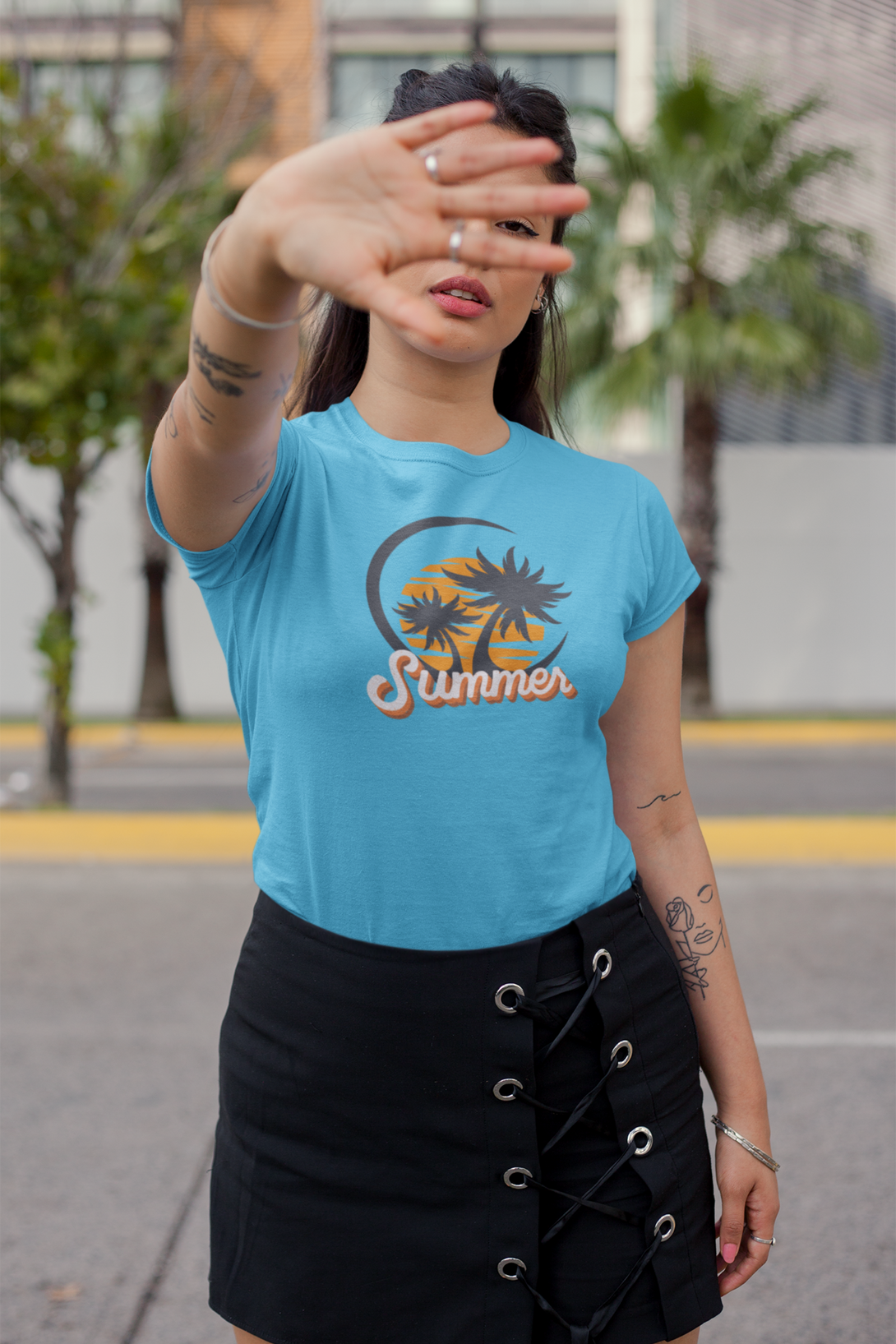 Summer Beach Vibes Printed T-Shirt For Women - WowWaves - 10