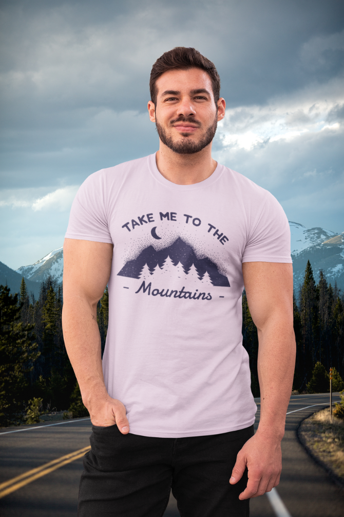 Take Me To The Mountains Printed T-Shirt For Men - WowWaves - 4