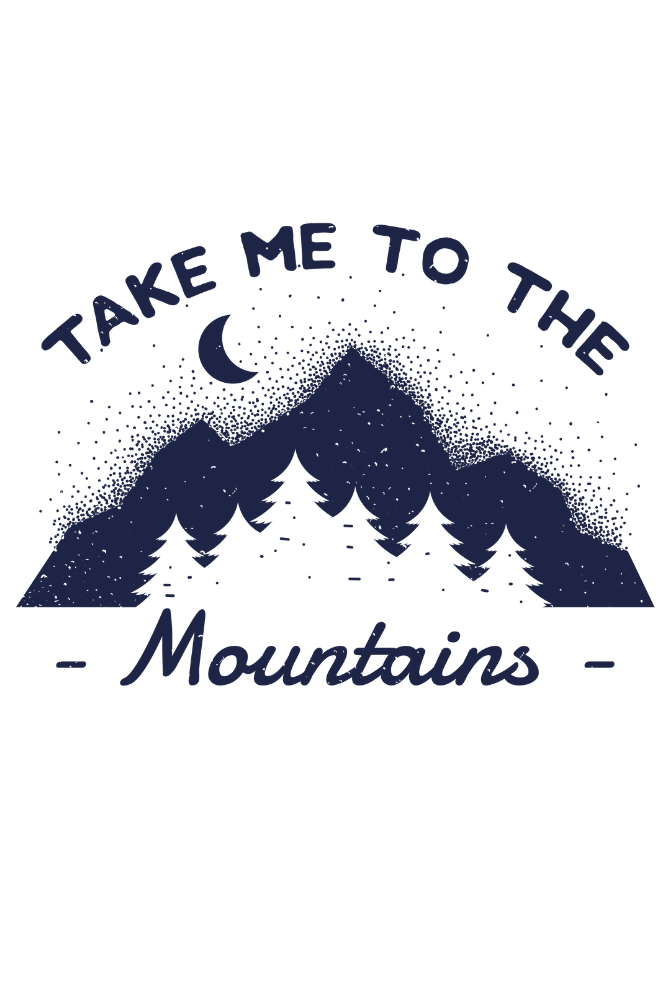 Take Me To The Mountains Printed Scoop Neck T-Shirt For Women - WowWaves - 1