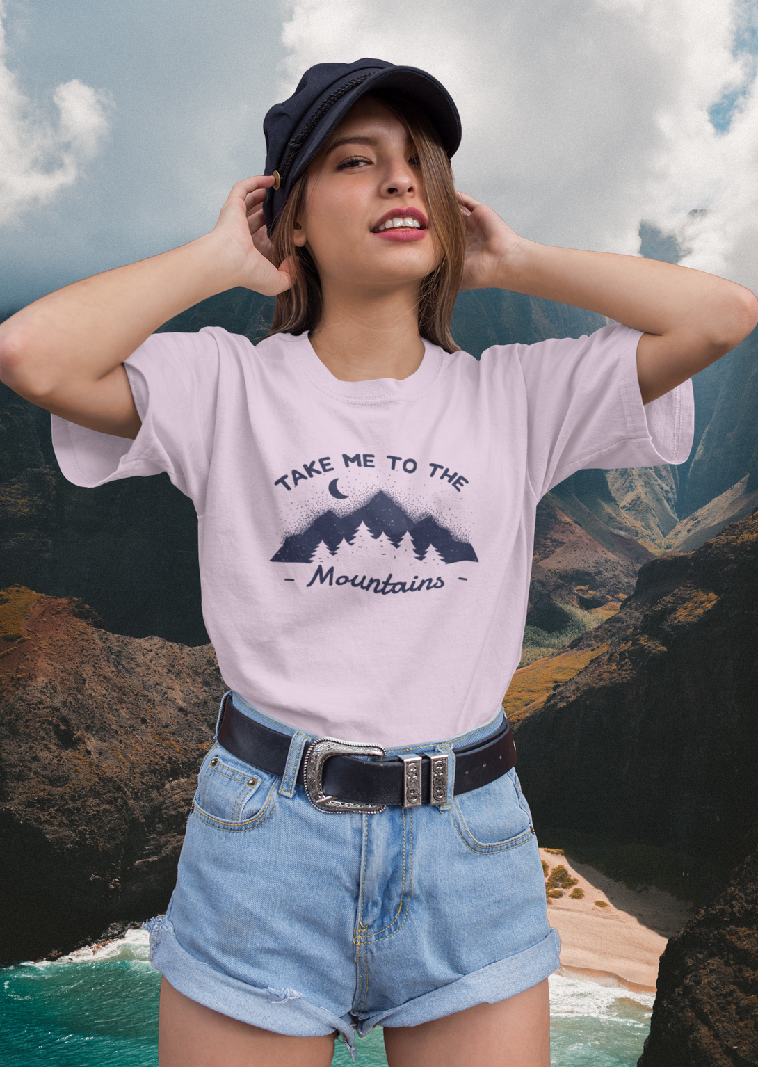 Take Me To The Mountains Printed T-Shirt For Women - WowWaves - 8