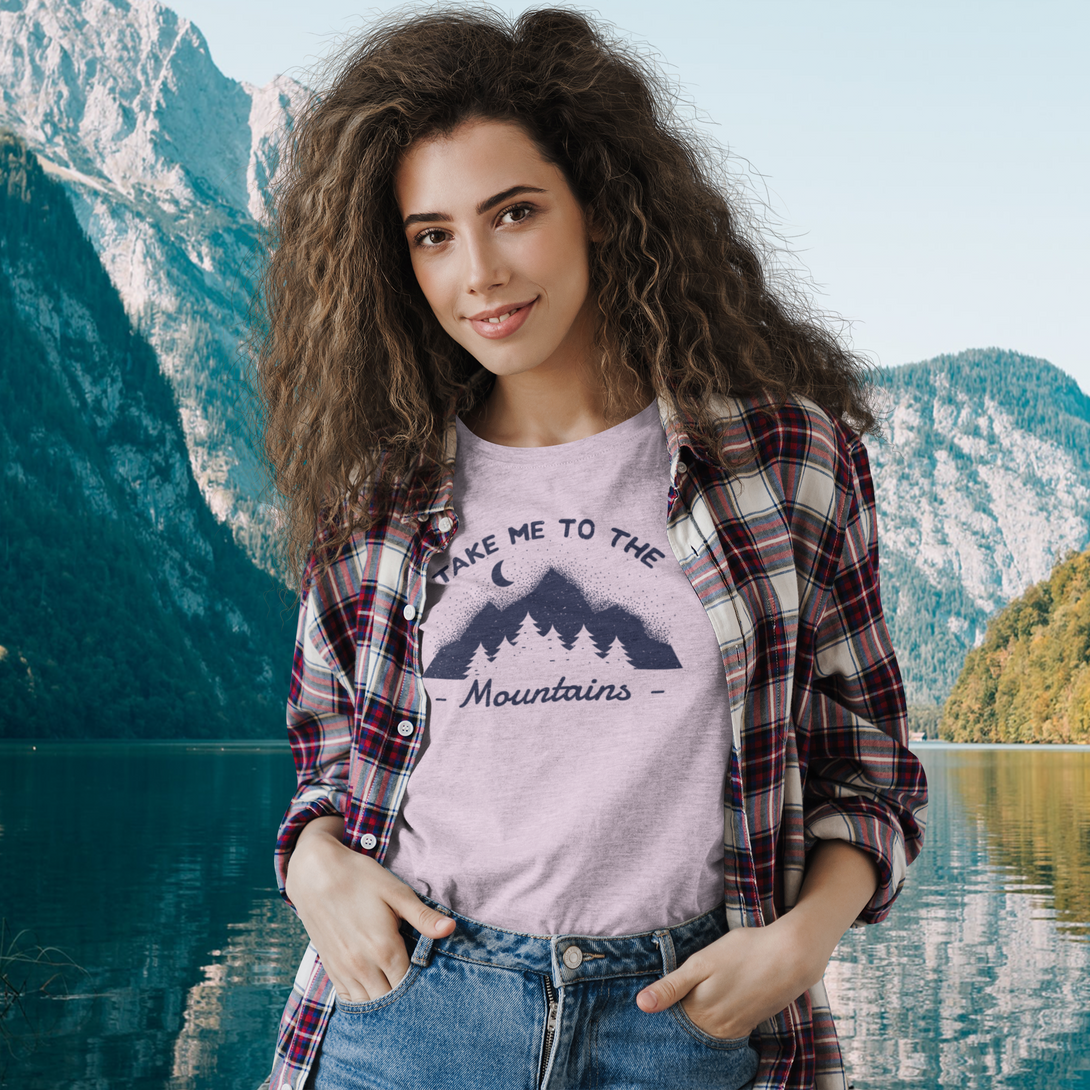Take Me To The Mountains Printed T-Shirt For Women - WowWaves - 6