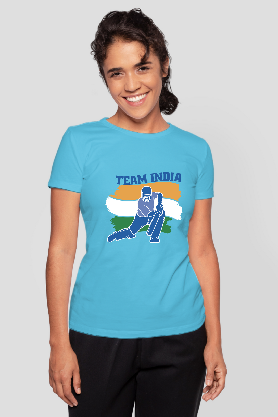Team India Cricket Printed T-Shirt For Women - WowWaves - 8
