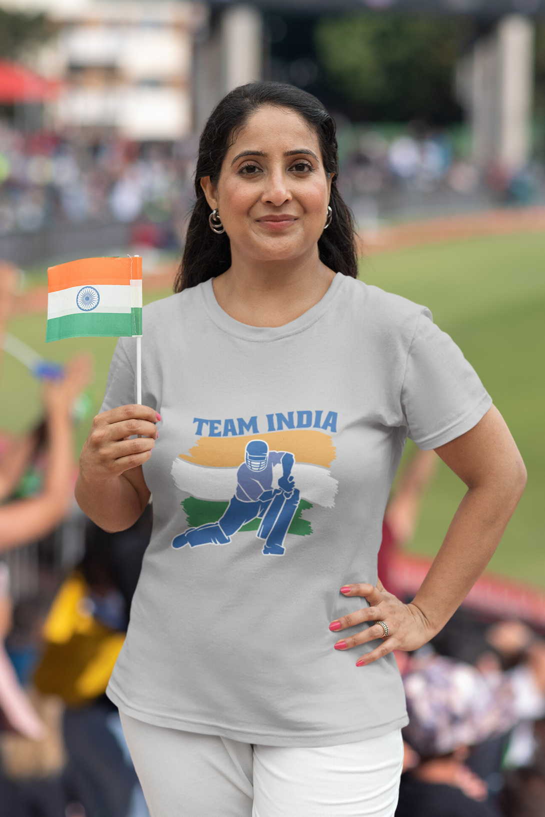 Team India Cricket Printed T-Shirt For Women - WowWaves - 3