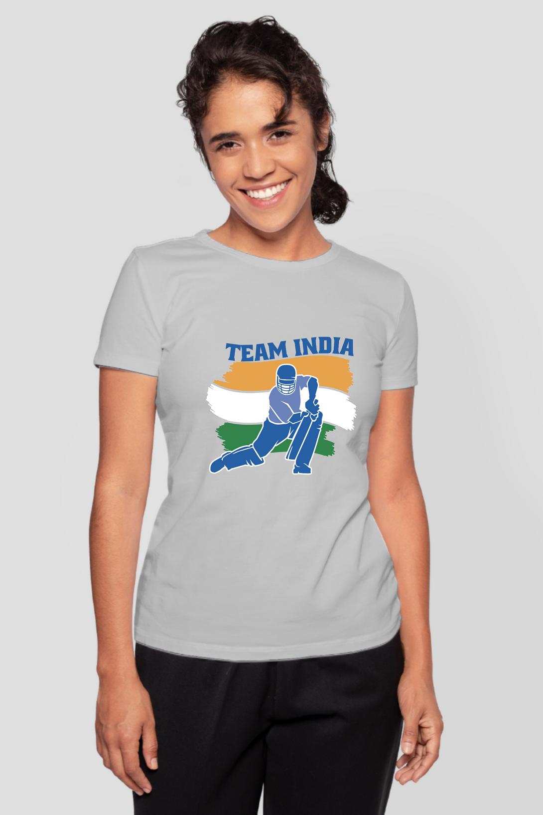 Team India Cricket Printed T-Shirt For Women - WowWaves - 9