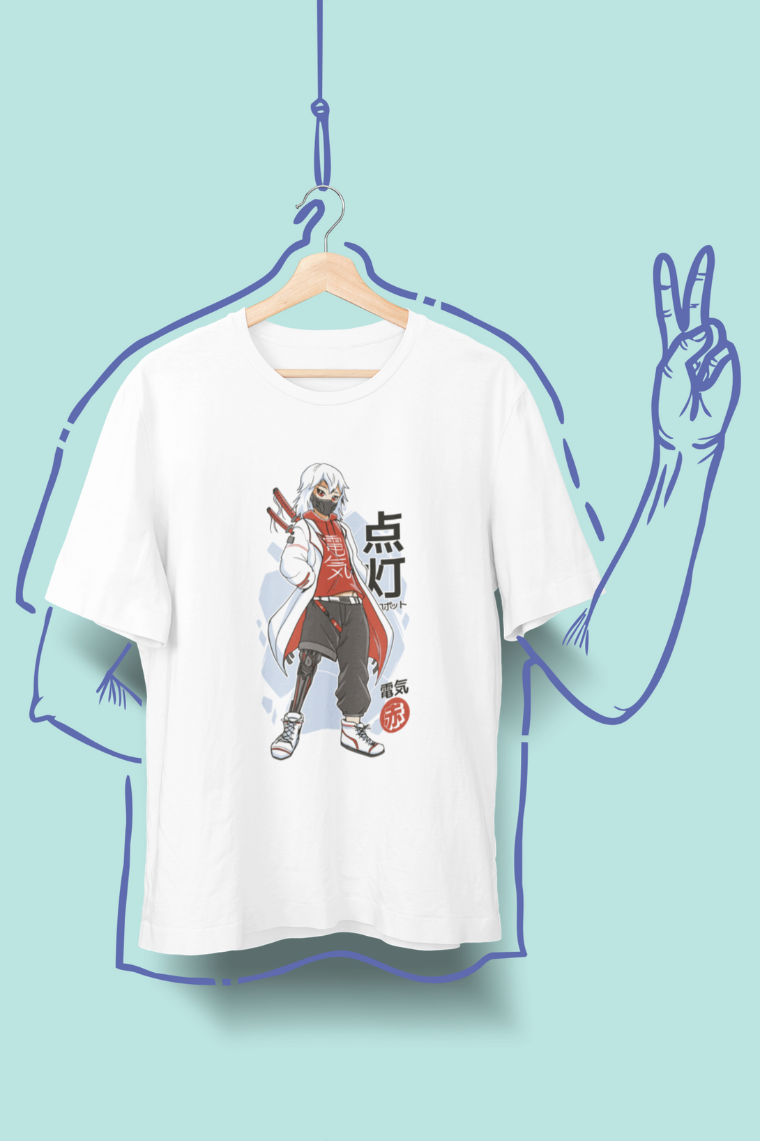 Anime Techwear Printed Oversized T Shirt For Men - WowWaves - 6